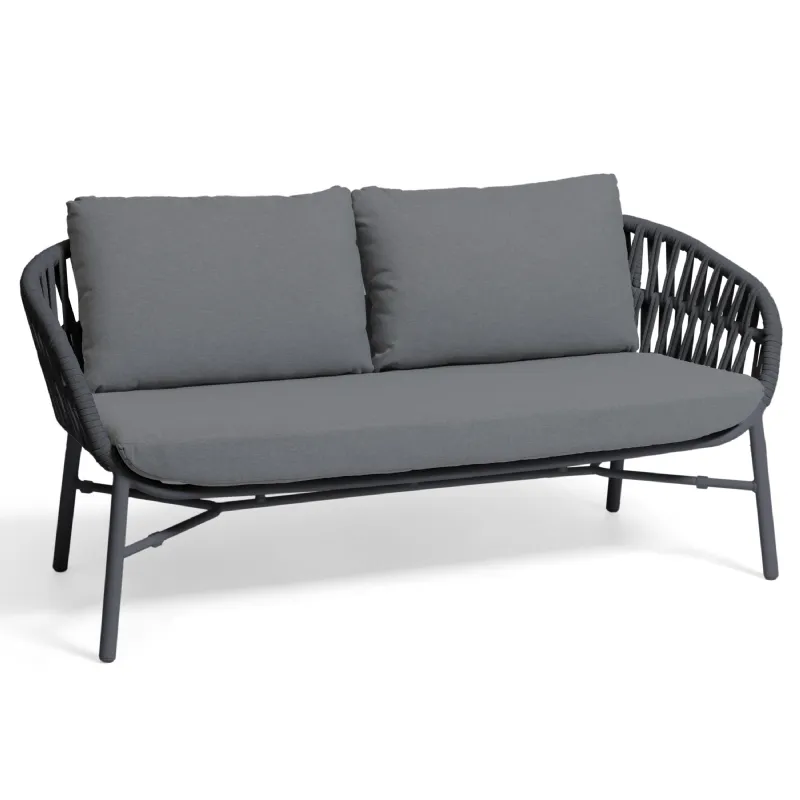 Manila 2 seater sofa anthracite/anthracite (Lounge sets)