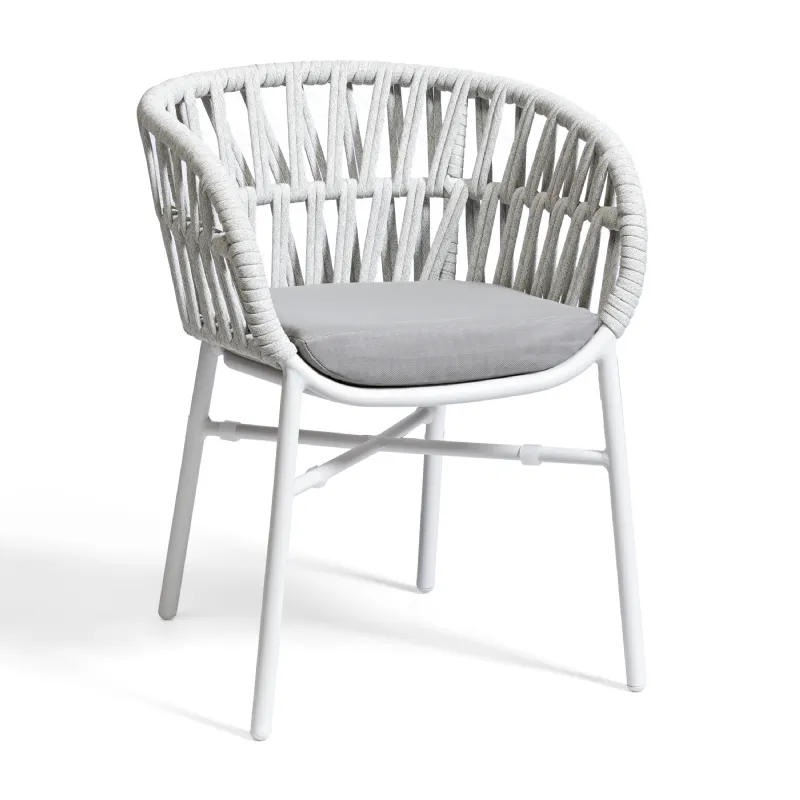 Manila armchair white/silver (Chairs and armchairs)