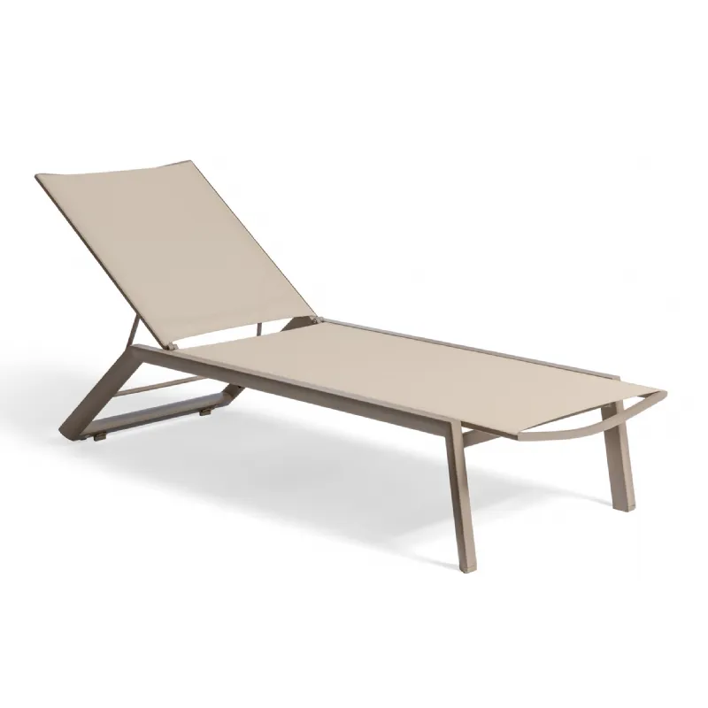 Dune Sunlounger light taupe/beige (Sunloungers)