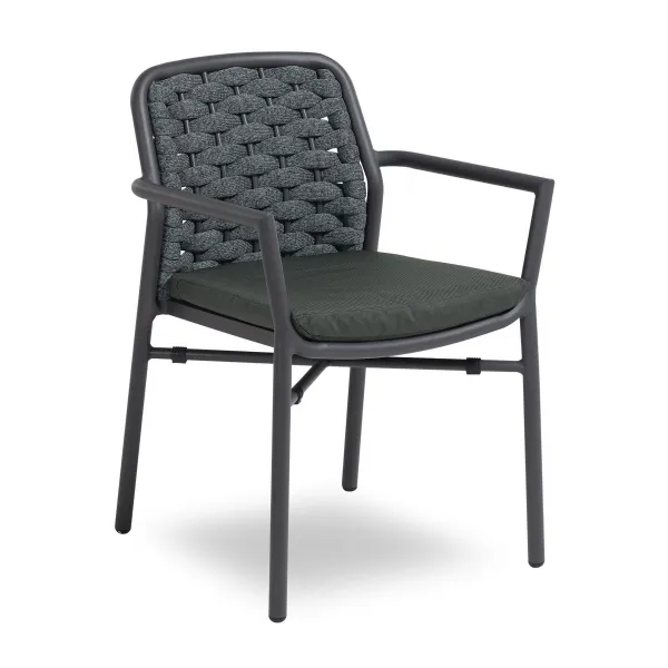 Outdoor furniture: Flora armchair anthracite/anthracite