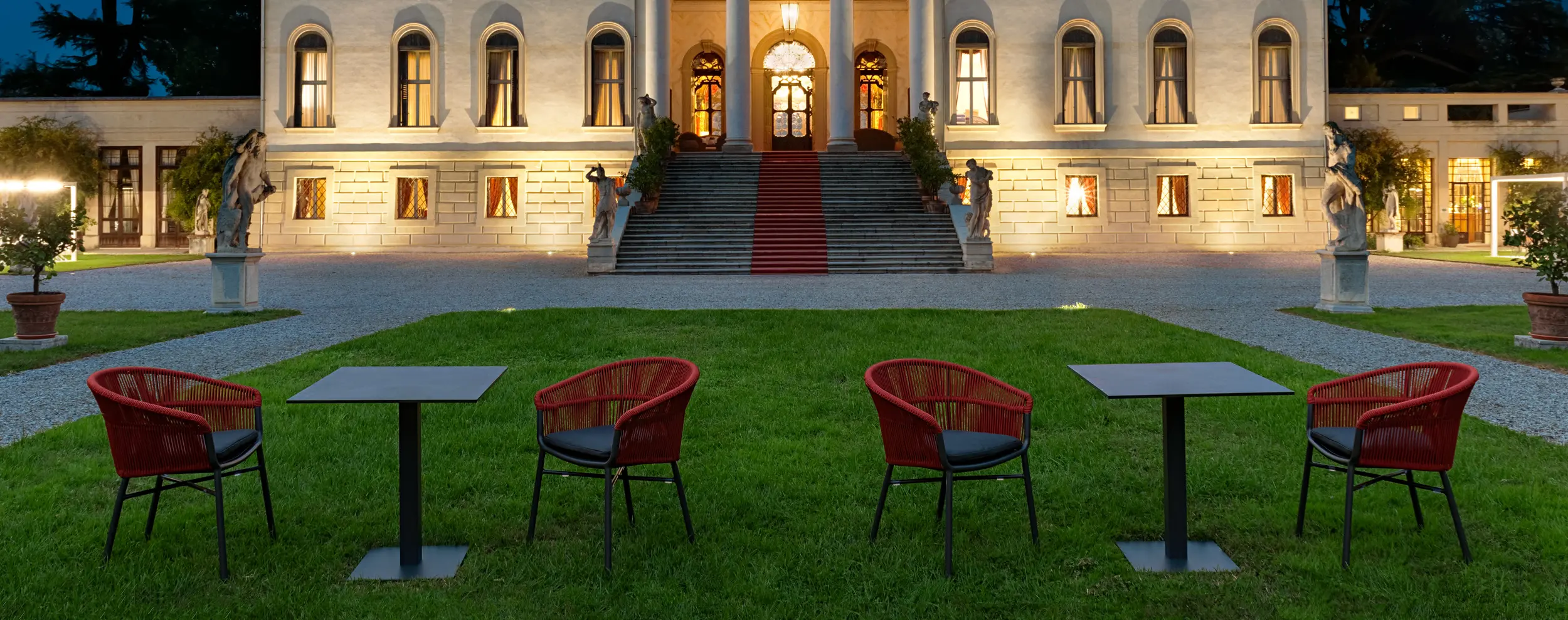 Poltroncina Lake antracite/red : Armchair for outdoor furnishing